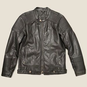 MENS Moto Faux-Leather Jacket